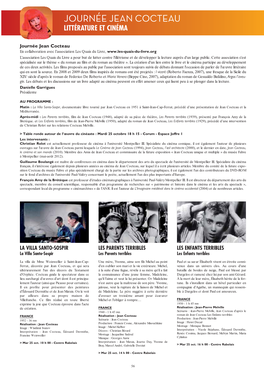 Journée Jean Cocteau Littérature Et Cinéma