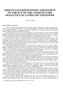 Aeduan Gaulish Economy and Society on the Eve of the C0nquest:The Dialectics of Landscape and Power