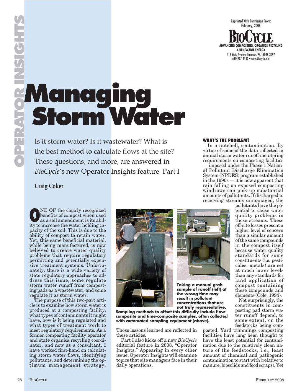 Managing Stormwater