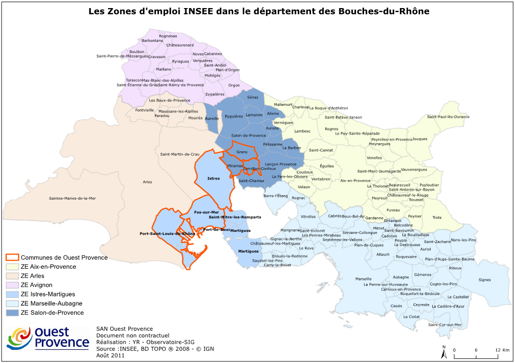 Les Zones D'emploi INSEE Dans Le Département Des Bouches-Du-Rhône - DocsLib