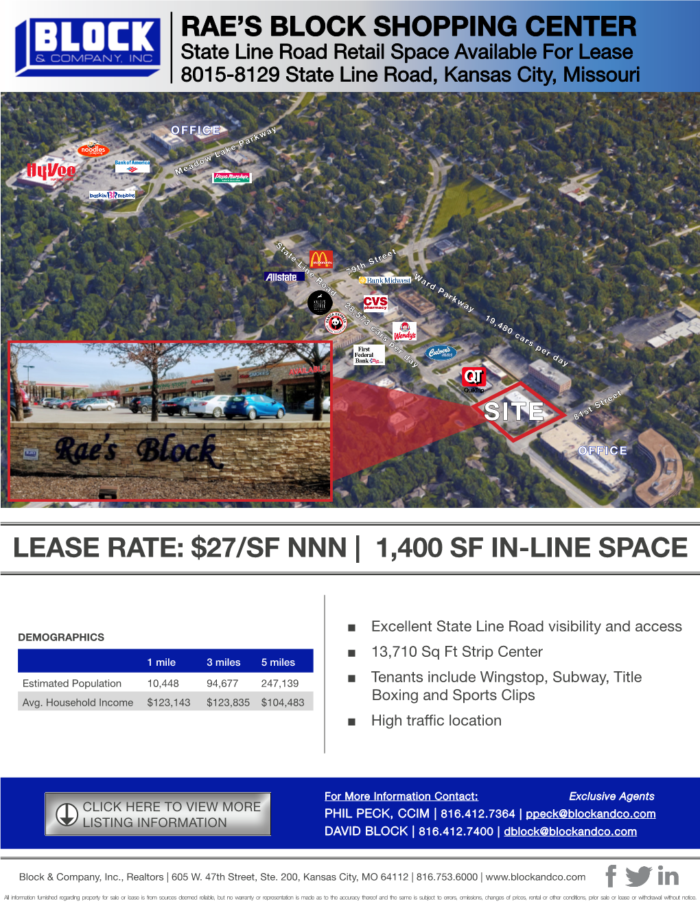 Lease Rate: $27/Sf Nnn | 1,400 Sf In-Line Space