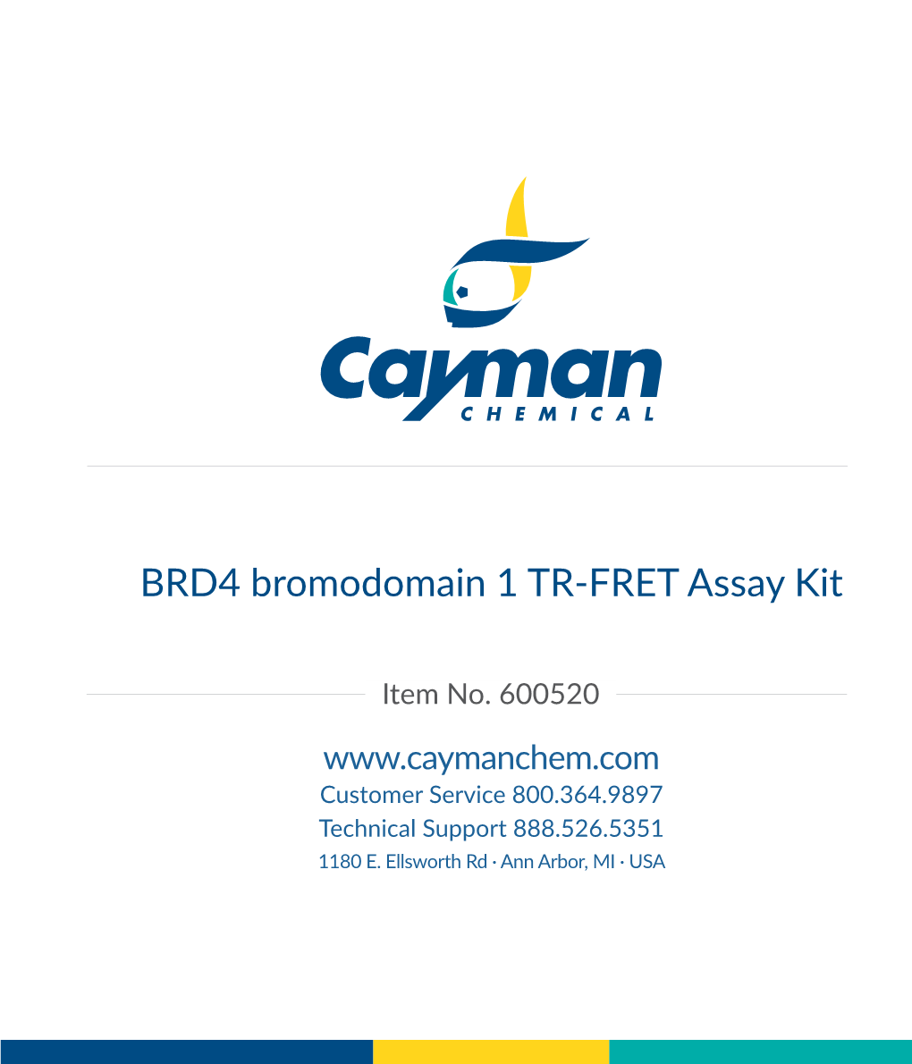 BRD4 Bromodomain 1 TR-FRET Assay Kit