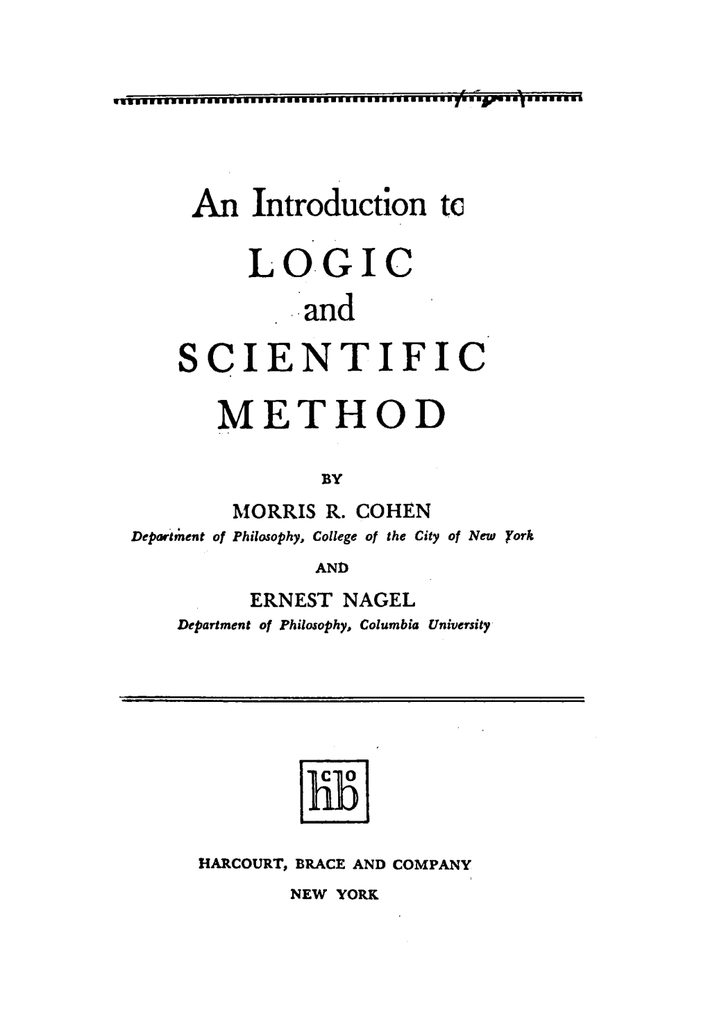 Logic Scientific Method