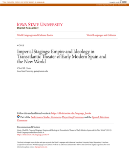 Empire and Ideology in Transatlantic Theater of Early Modern Spain and the New World Chad M