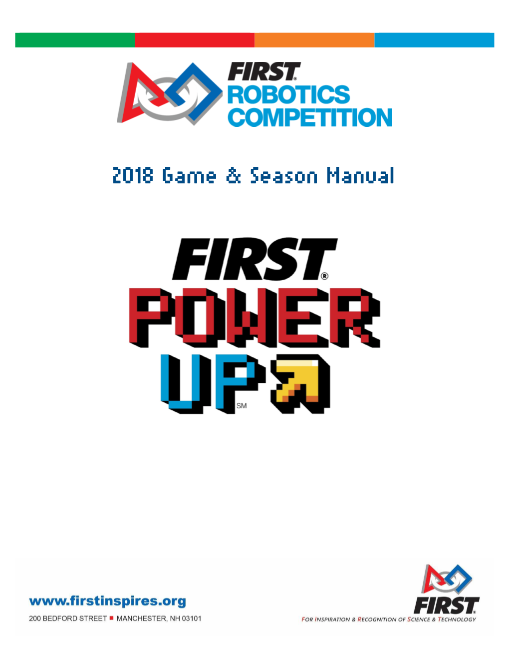 FIRST Robotics Competition 2018 Game and Season Manual DocsLib