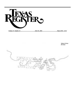 Texas Register V.35 No. 31