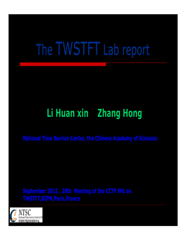 The TWSTFT Lab Report