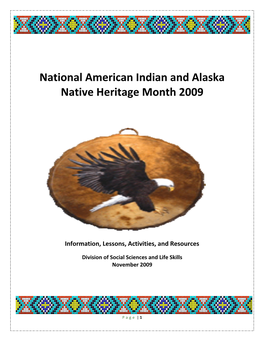 National American Indian and Alaska Native Heritage Month 2009