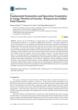 Fundamental Symmetries and Spacetime Geometries in Gauge Theories of Gravity—Prospects for Uniﬁed Field Theories