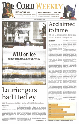 The Cord Weekly (January 17, 2007)