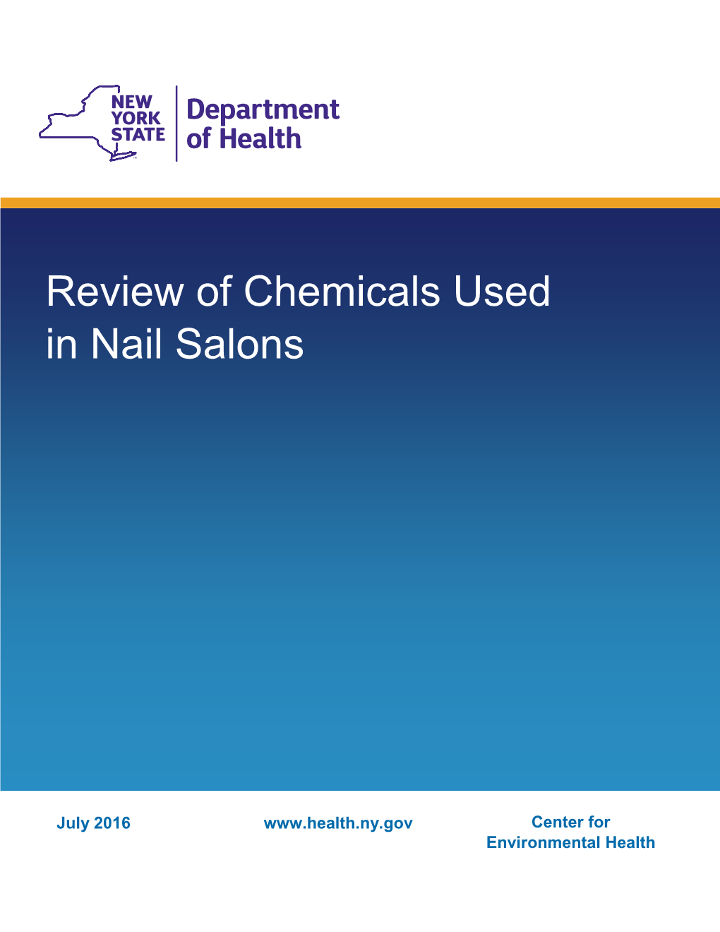 Review of Chemicals Used in Nail Salons