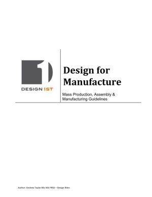 Design for Manufacture