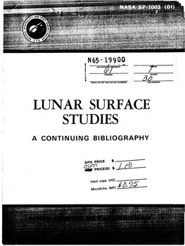 Lunar Surface Studies