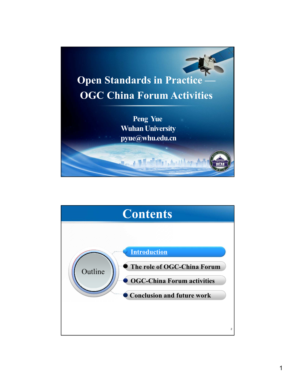 Open Standards in Practice — OGC China Forum Activities