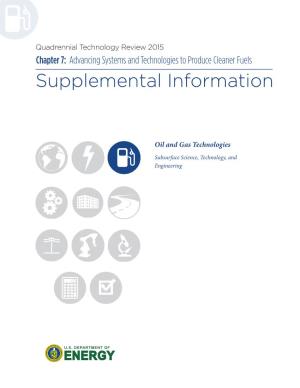 Oil and Gas Technologies Supplemental Information