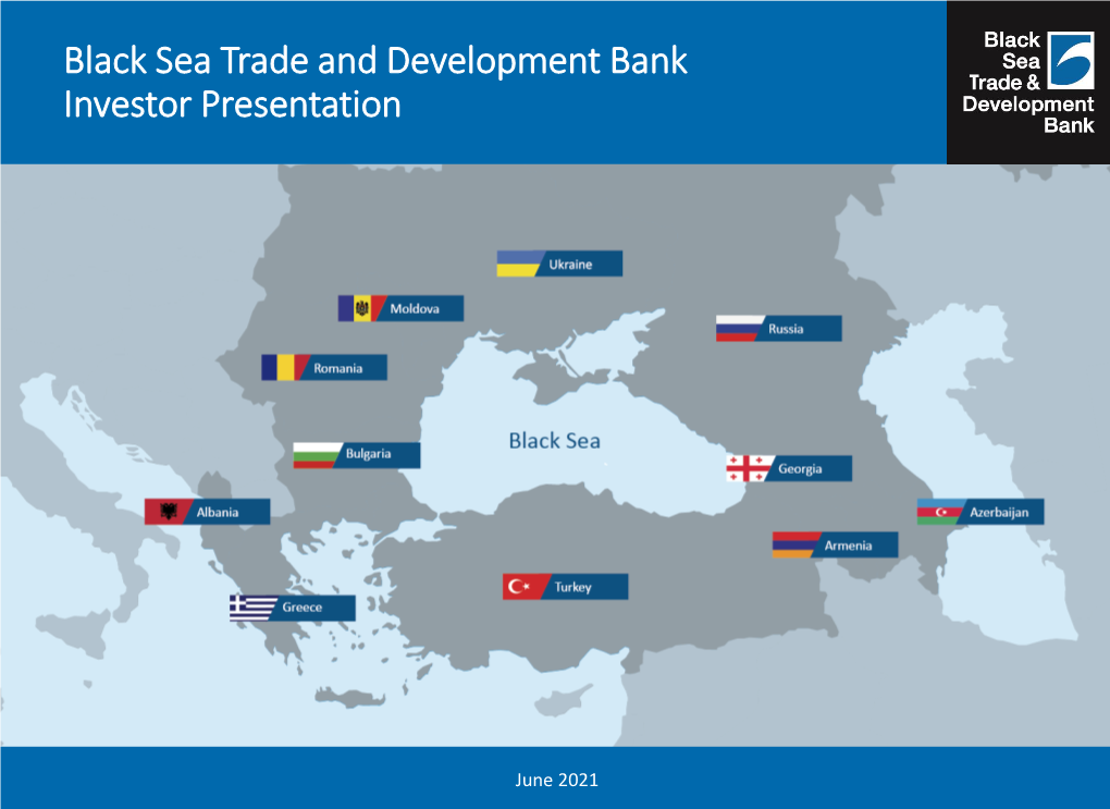 Black Sea Trade and Development Bank Investor Presentation