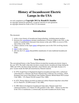 Lamps in the USA