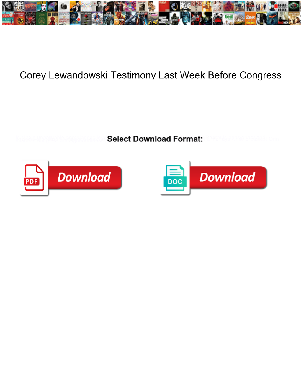Corey Lewandowski Testimony Last Week Before Congress