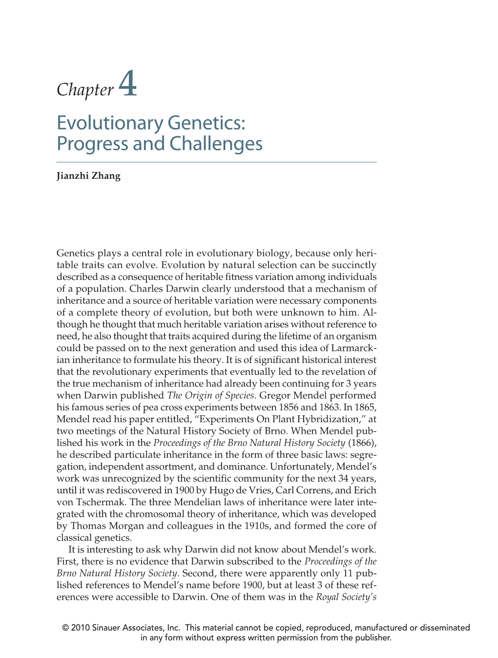 Chapter 4 Evolutionary Genetics: Progress and Challenges