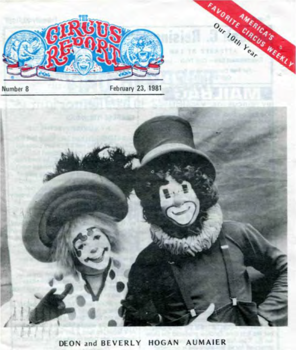 Circus Report, February 23, 1981, Vol. 10, No. 8
