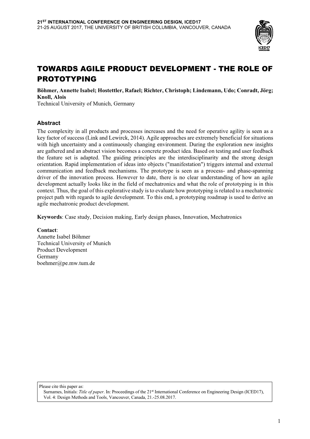 Towards Agile Product Development