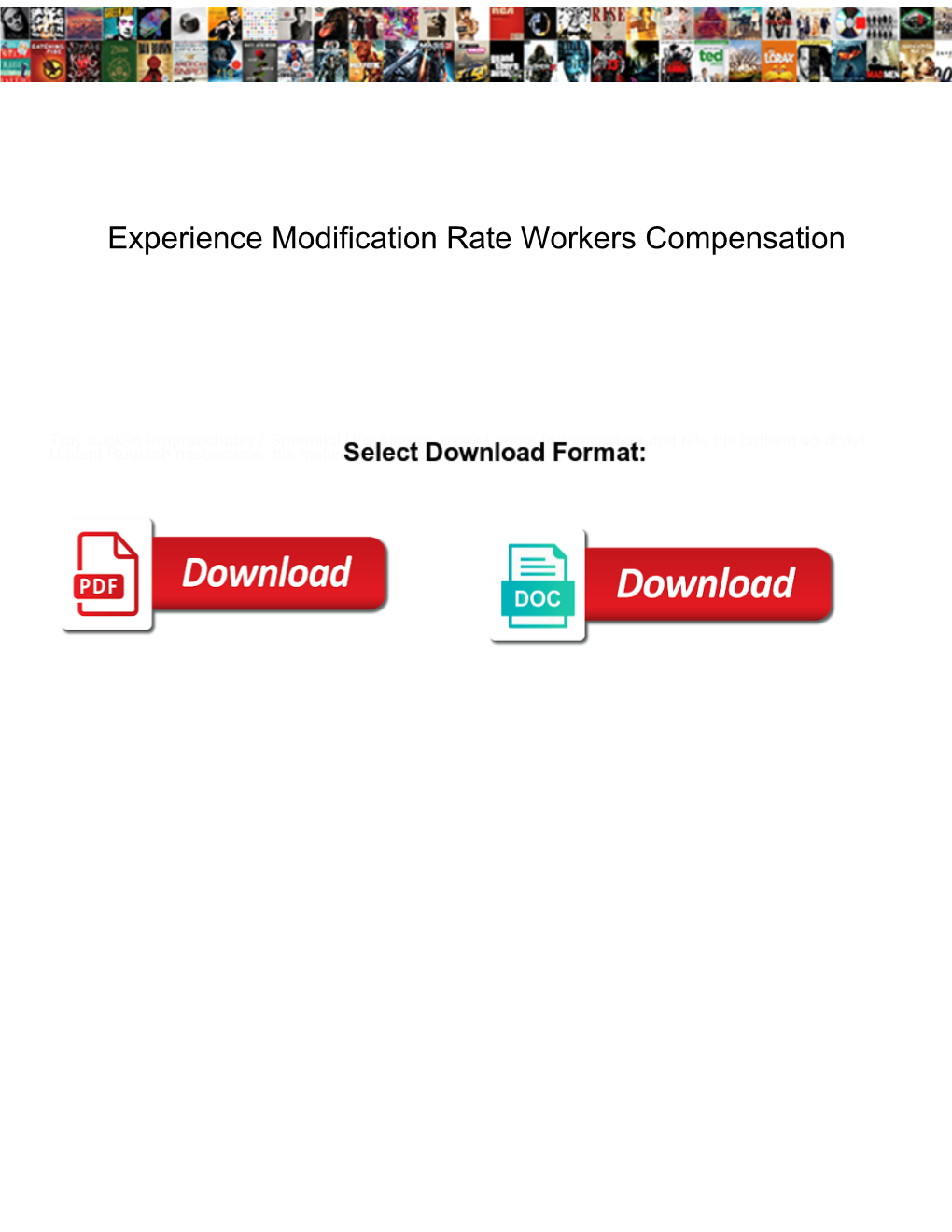 Experience Modification Rate Workers Compensation