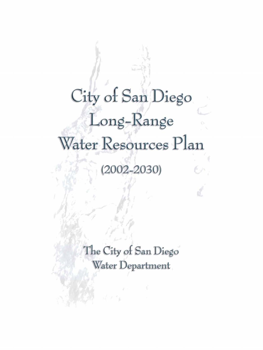 Long Range Water Resources Plan (LRWRP)