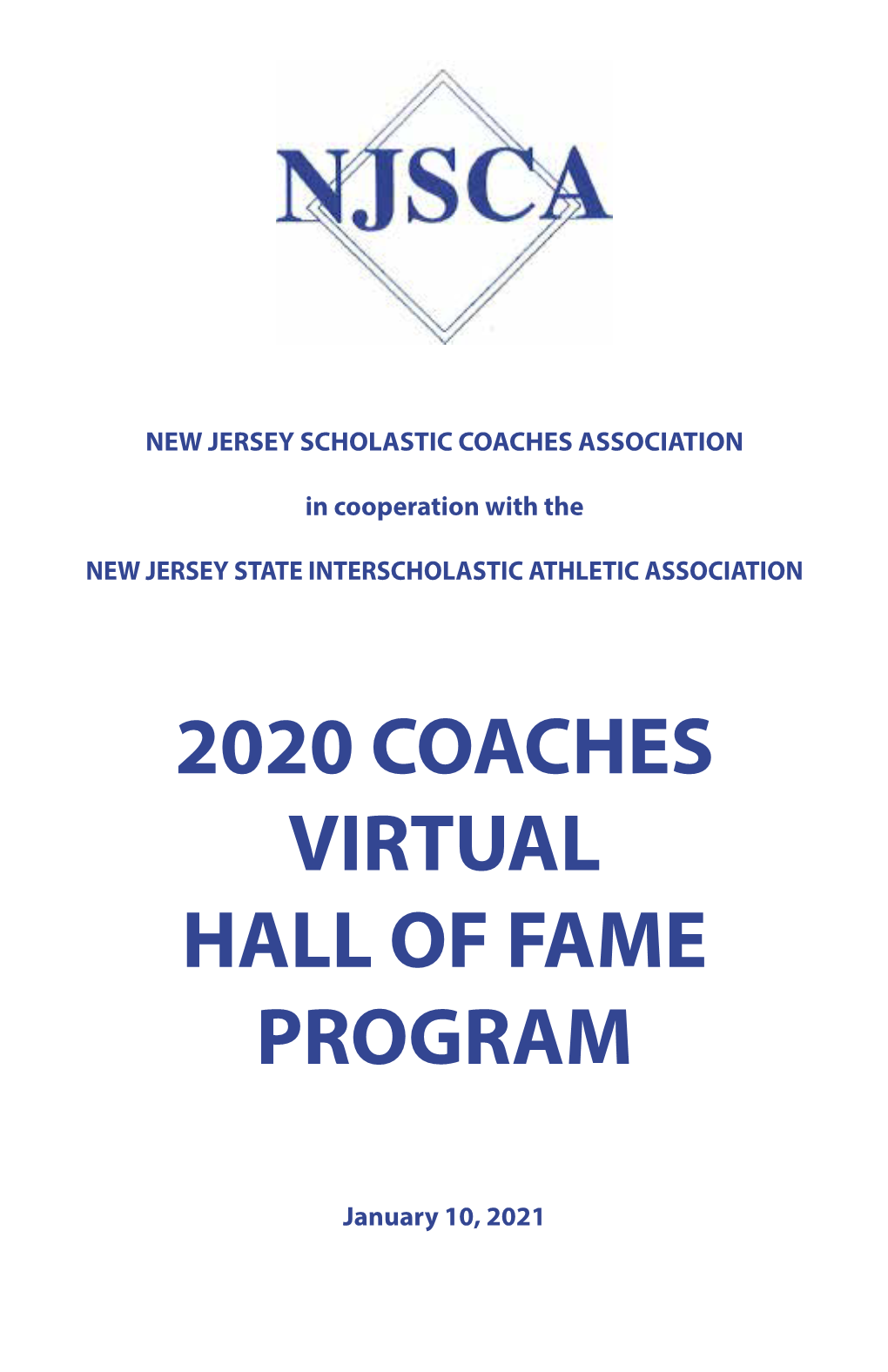 2020 Coaches Virtual Hall of Fame Program