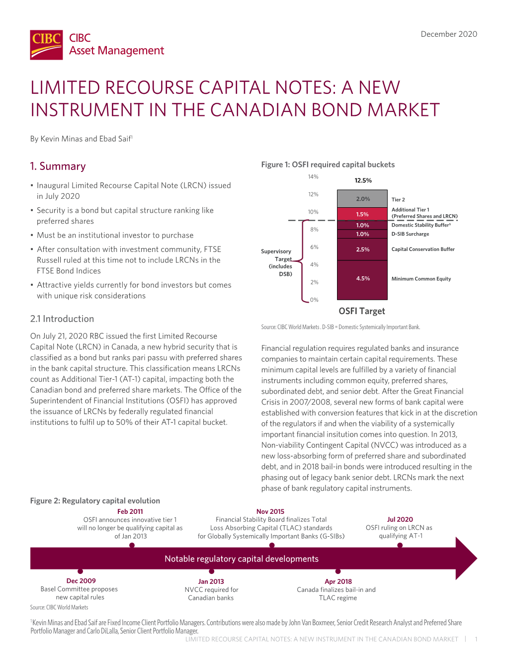 Limited Recourse Capital Notes: a New Instrument in the Canadian Bond Market