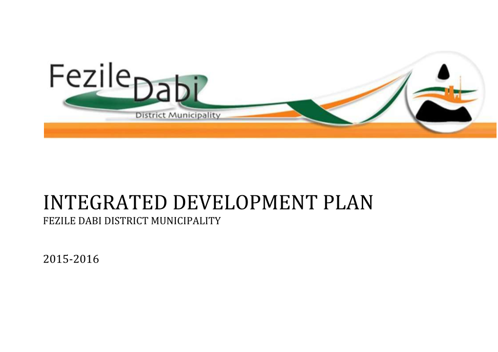 Integrated Development Plan Fezile Dabi District Municipality