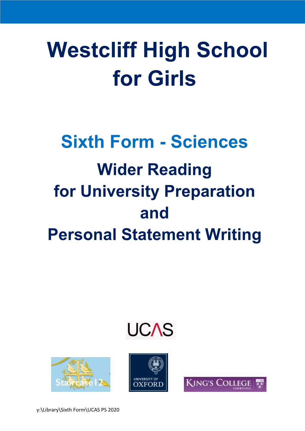 Sciences Wider Reading for University Preparation and Personal Statement Writing