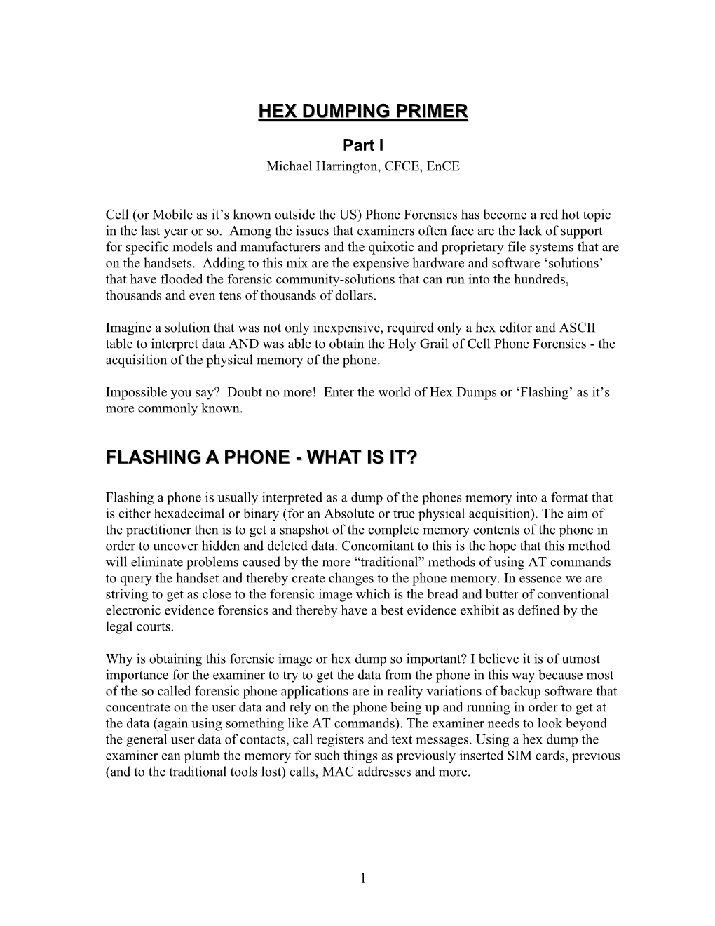 Hex Dumping Primer Flashing a Phone