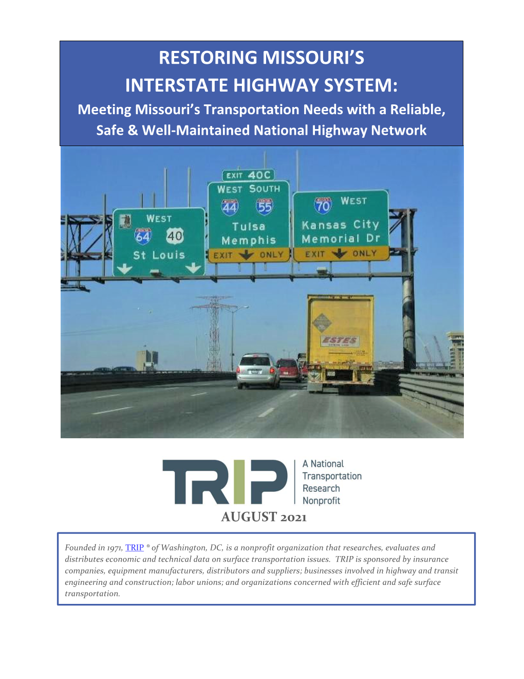 Restoring Missouri's Interstate Highway System