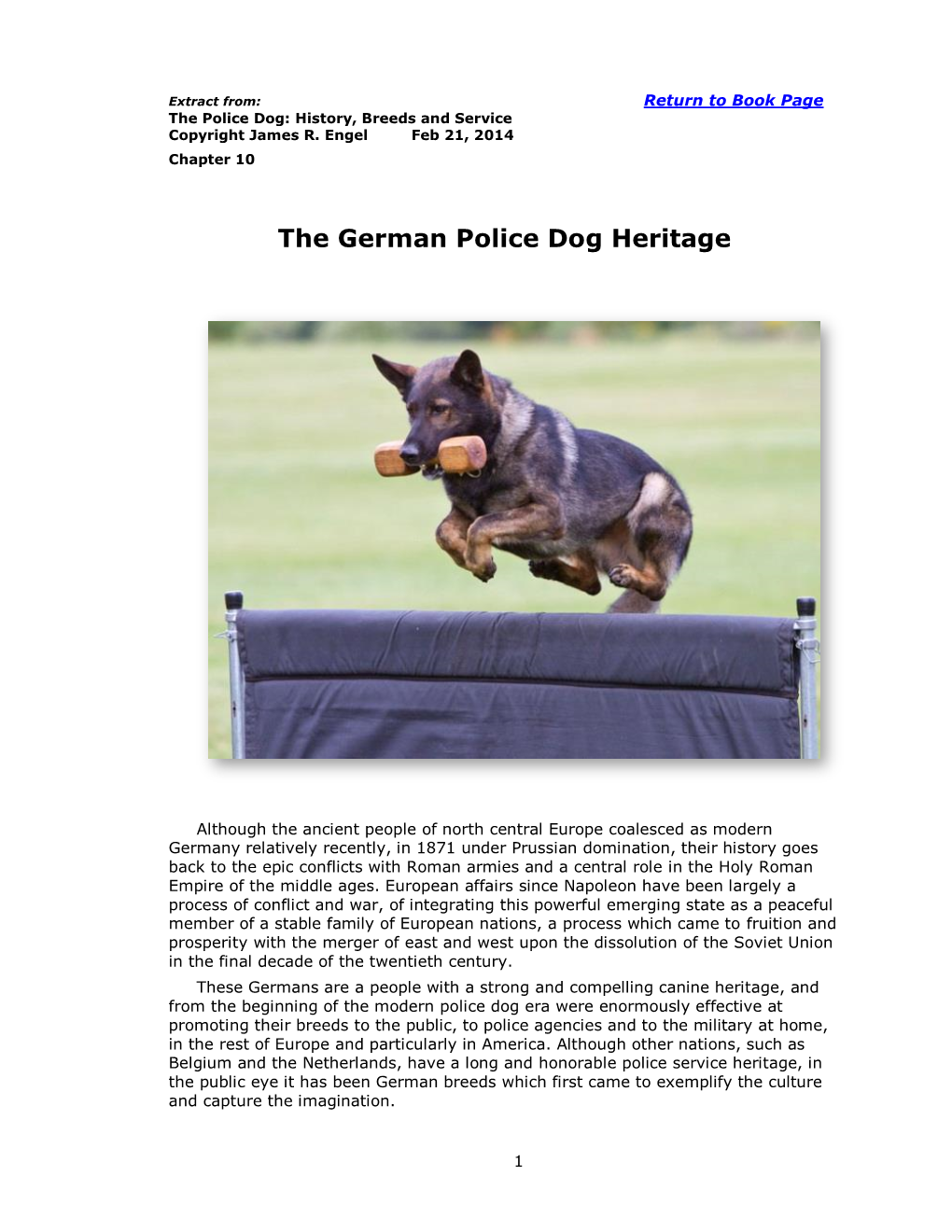 The German Police Dog Heritage