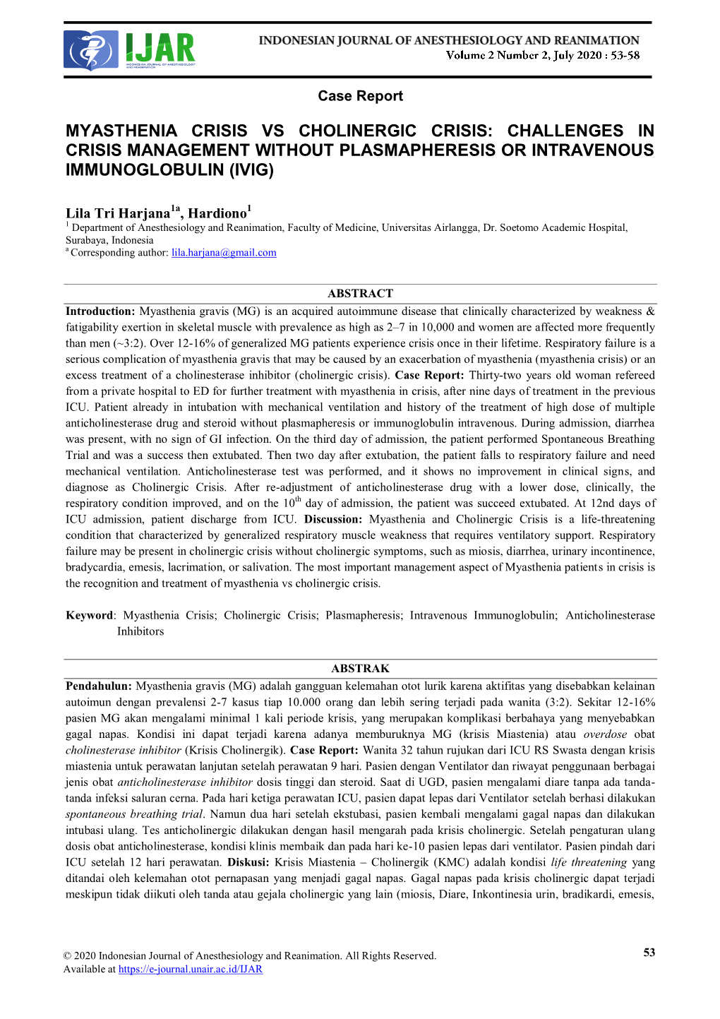 Myasthenia Crisis Vs Cholinergic Crisis: Challenges in Crisis Management Without Plasmapheresis Or Intravenous Immunoglobulin (Ivig)