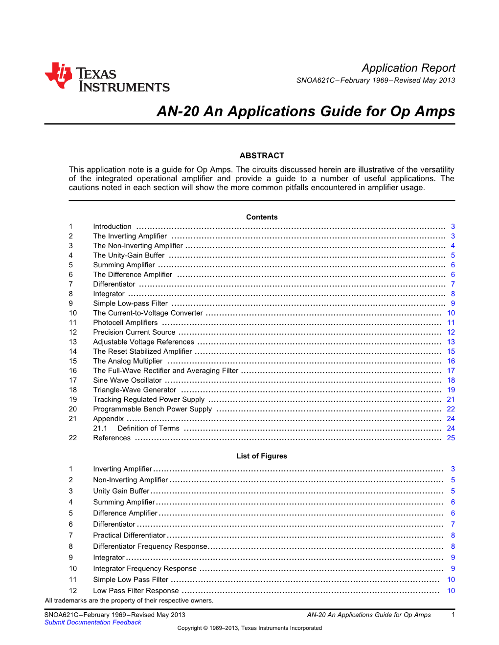 AN-20 an Applications Guide for Op Amps (Rev. C)