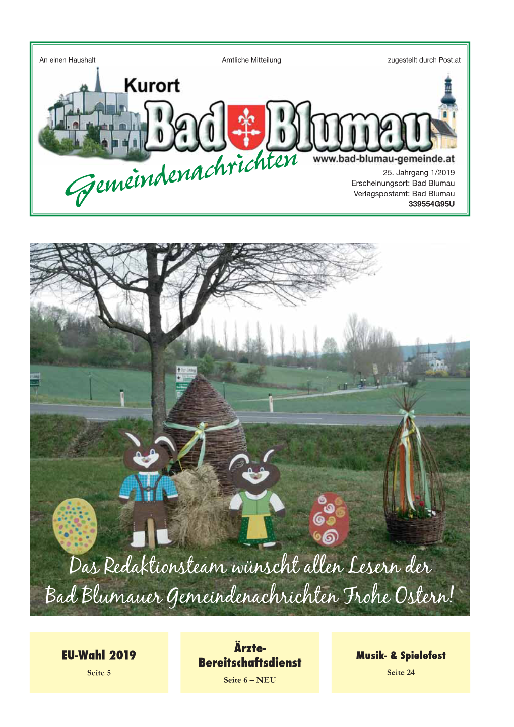 Das Redaktionsteam Wünscht Allen Lesern Der Bad Blumauer Gemeindenachrichten Frohe Ostern!
