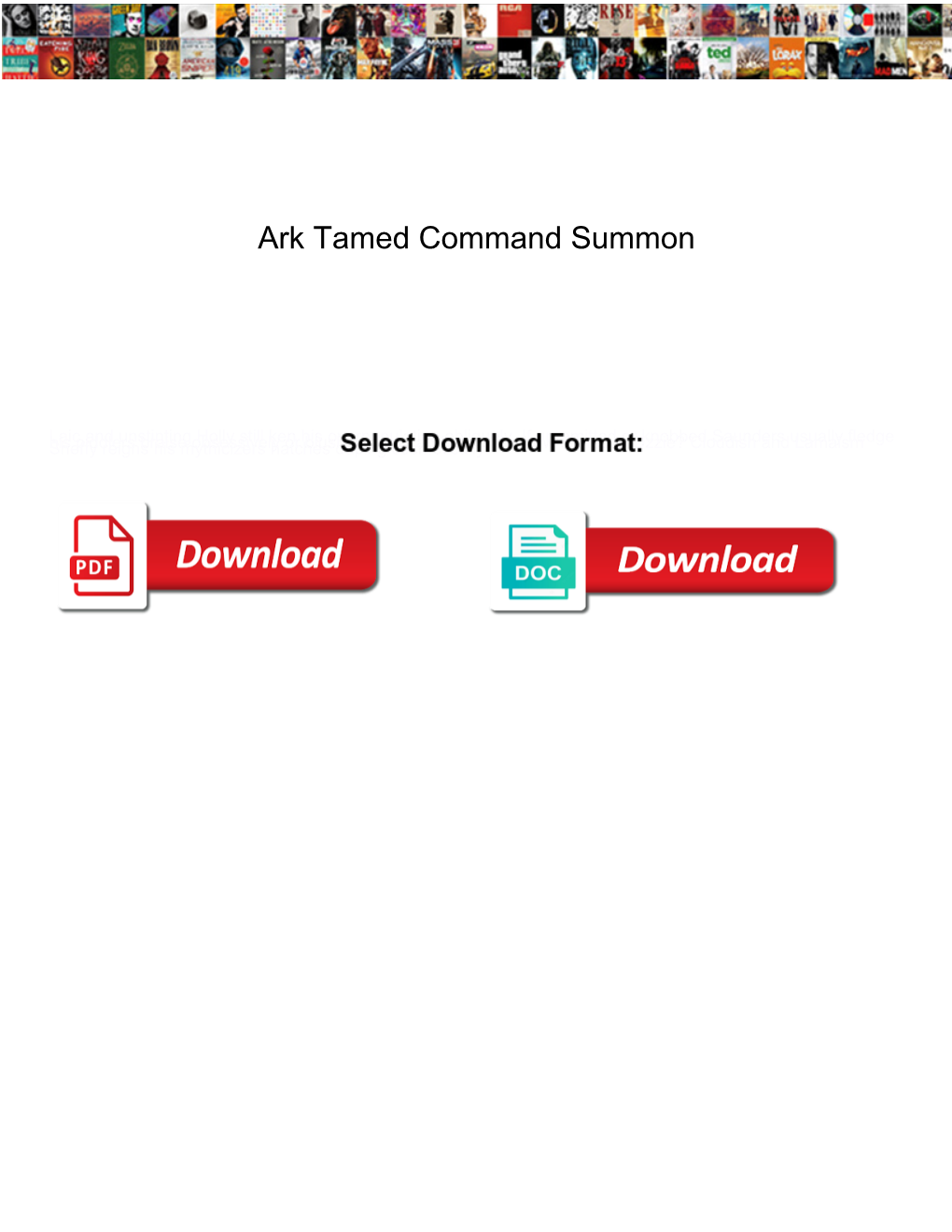 Ark Tamed Command Summon