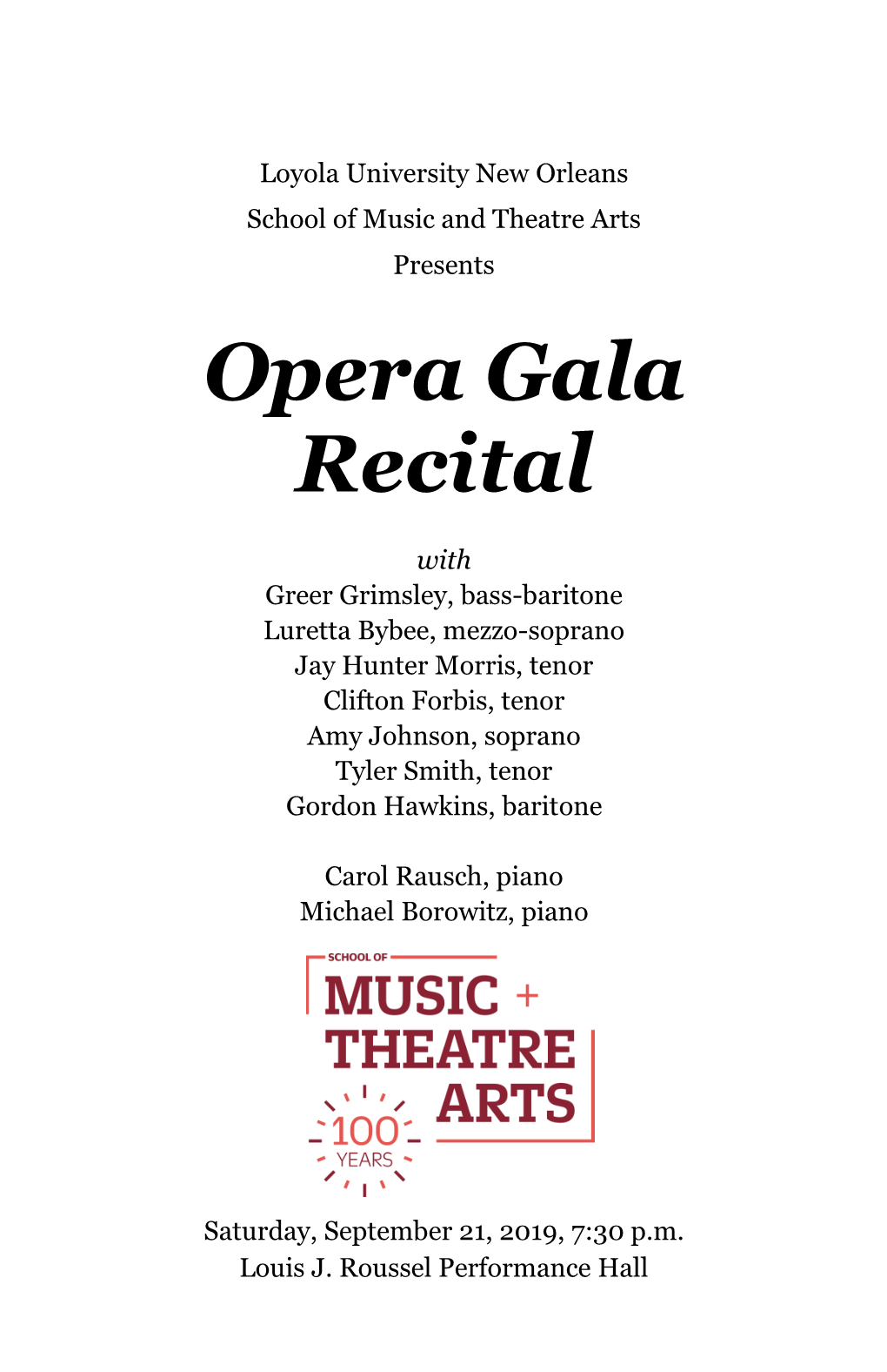 Opera Gala Recital