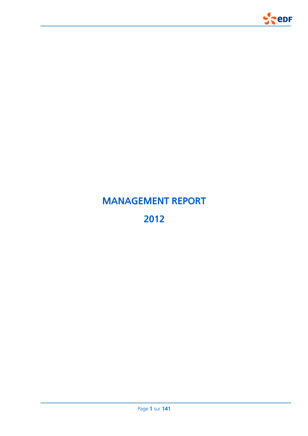 Management Report 2012