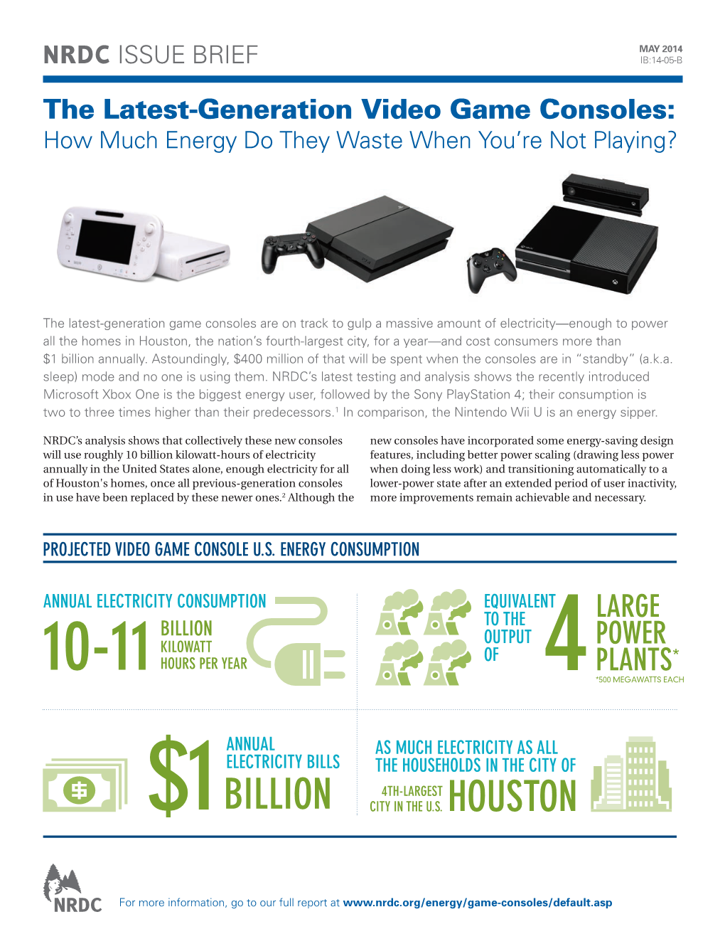 NRDC: the Latest-Generation Video Game Consoles - How Much Energy Do They Waste When You’Re Not Playing? (PDF)