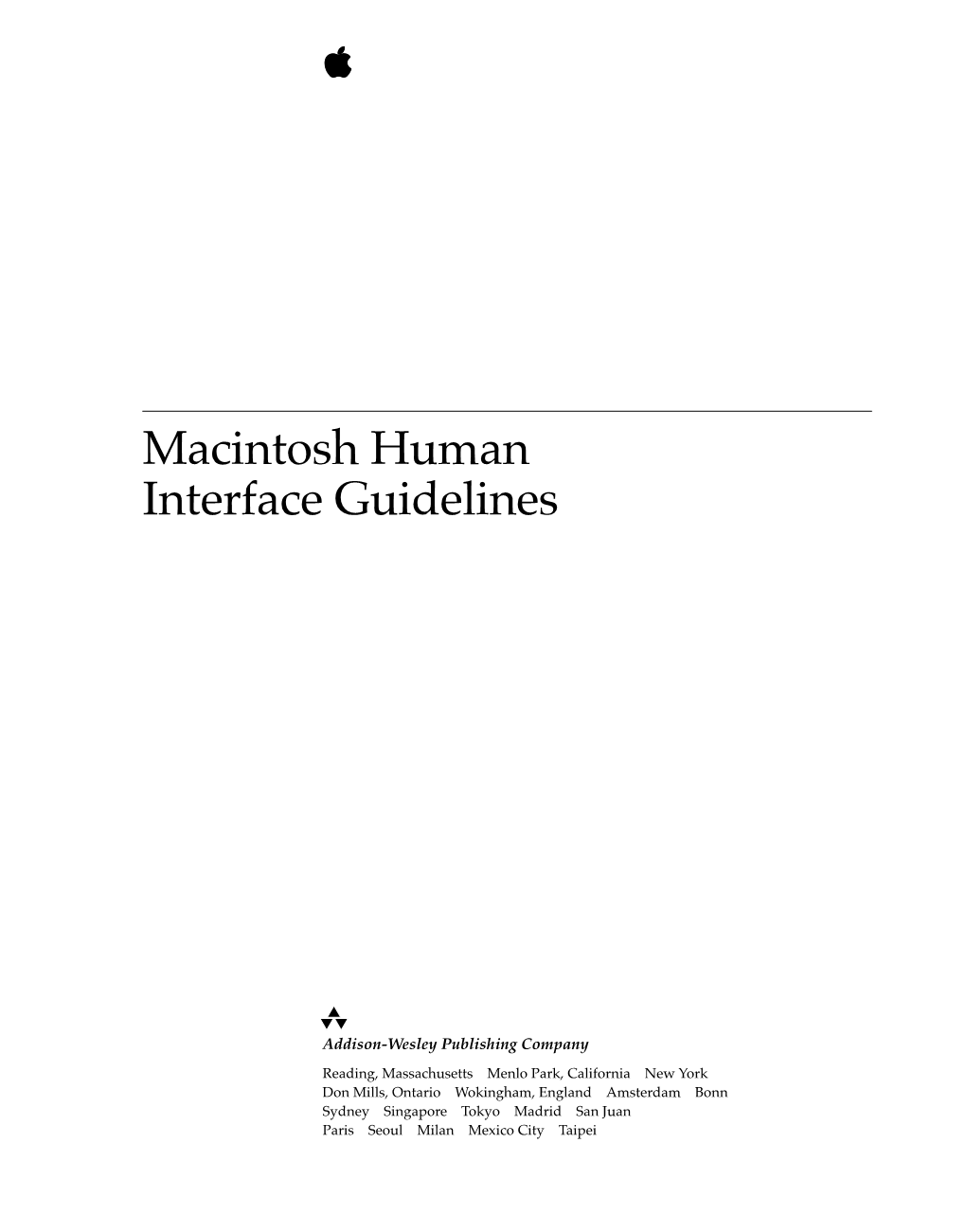 Macintosh Human Interface Guidelines