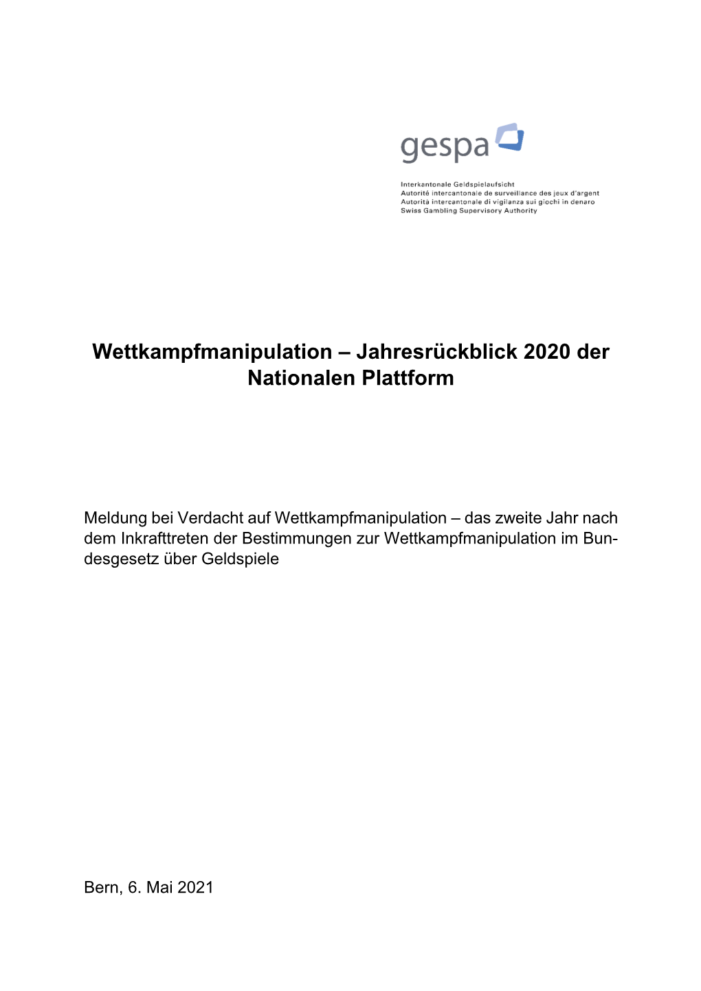 Jahresrückblick 2020 Der Nationalen Plattform