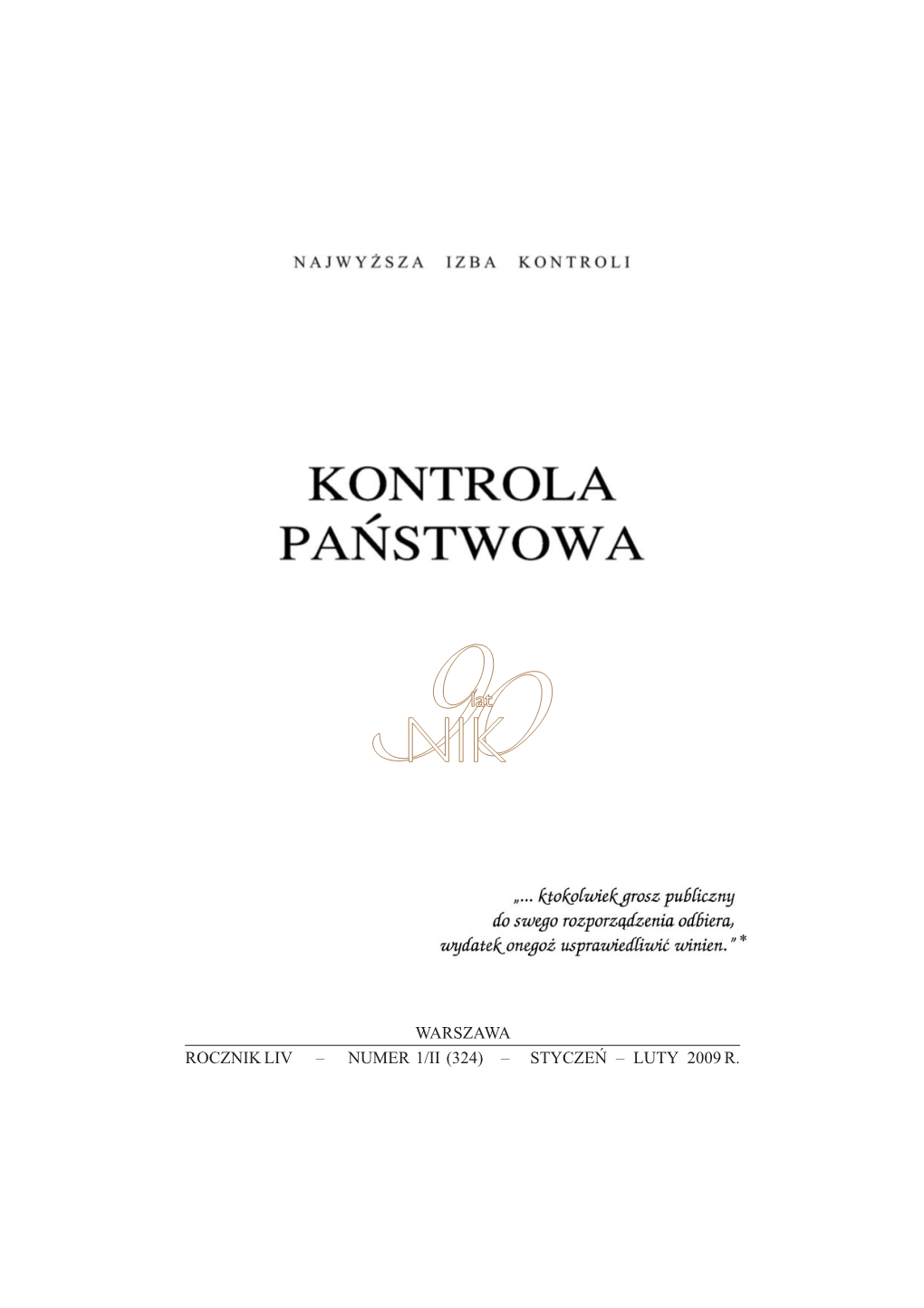 „Kontrola Państwowa” Nr 1(2)/2009