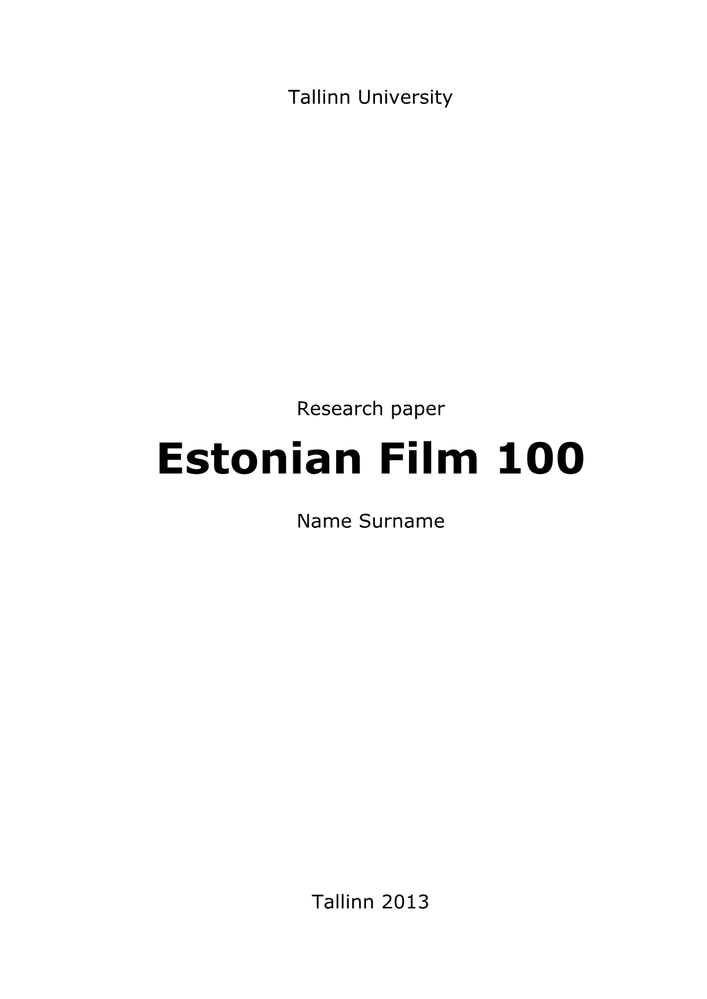 Estonian Film 100