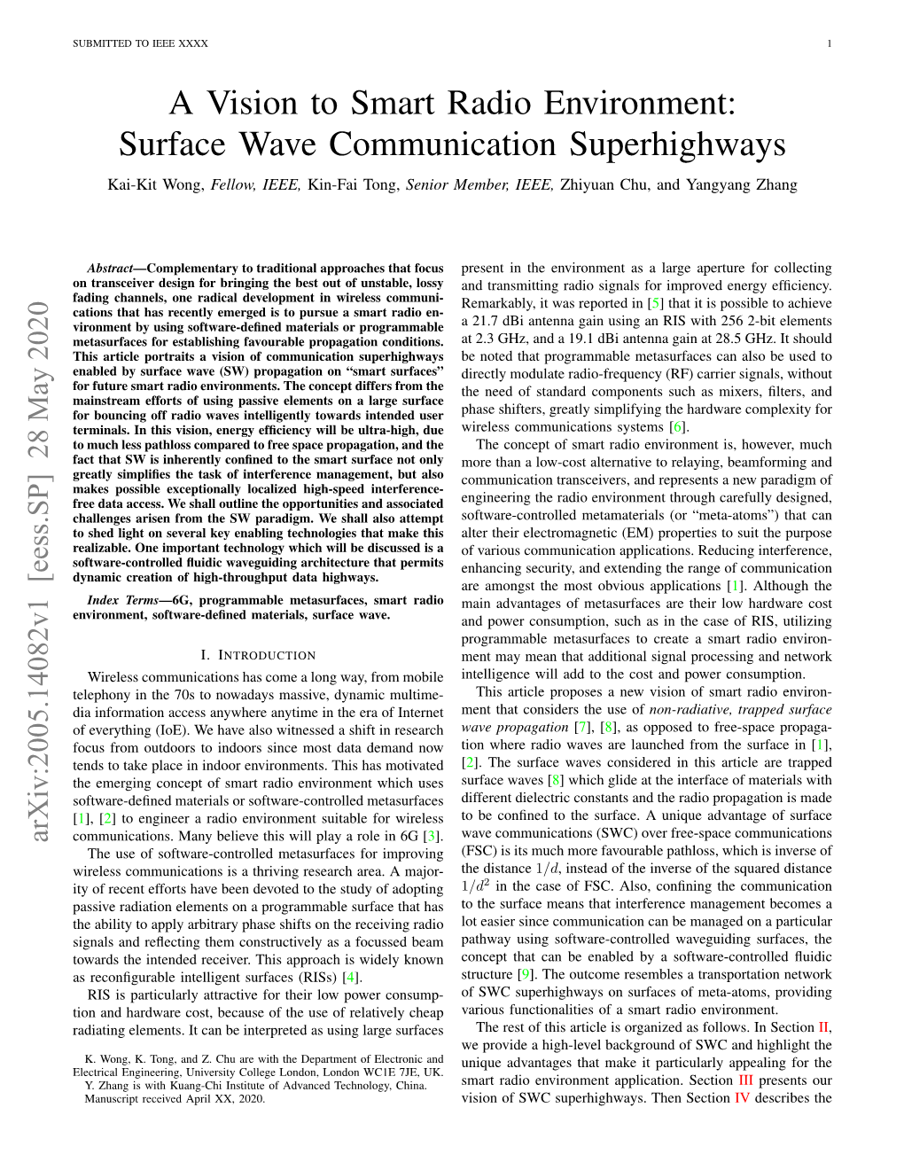 A Vision to Smart Radio Environment: Surface Wave