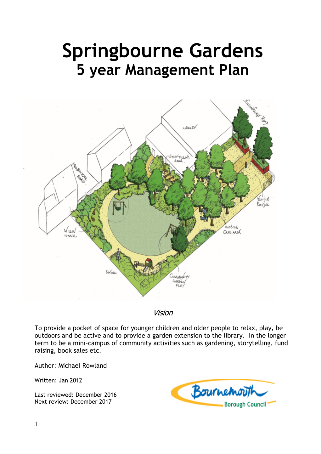 Springbourne Gardens Management Plan 2012