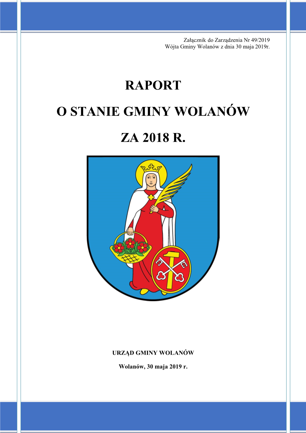 Raport O Stanie Gminy Wolanów Za 2018 R