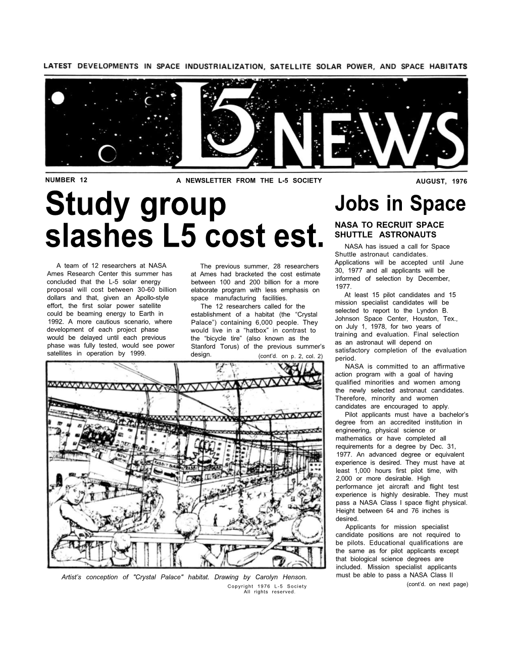 L5 News, August 1976