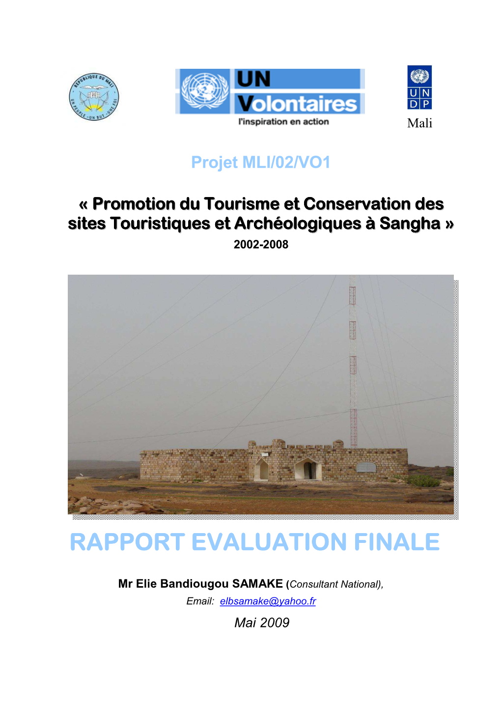 Rapport Final Evaluation Projet Tourisme Sangha Juin 2009 VF